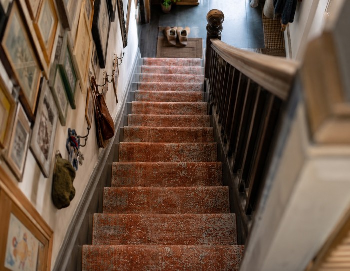 red staircase runner carpet